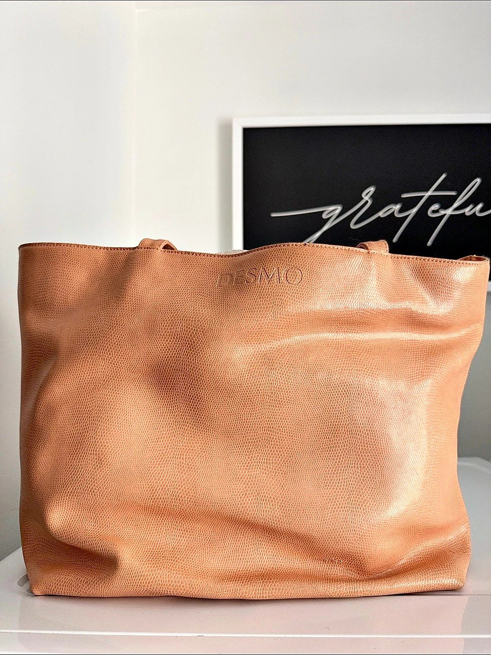 DESMO Tote Bag in Brown Like New